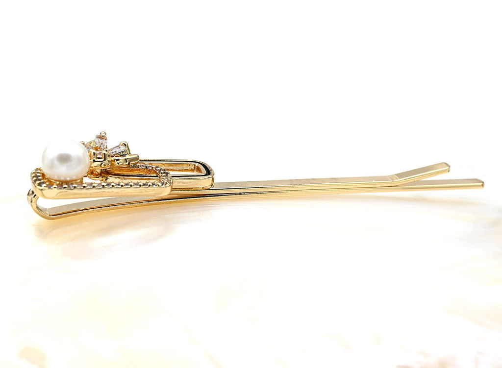 Заколка для волос с жемчугом 12*60мм