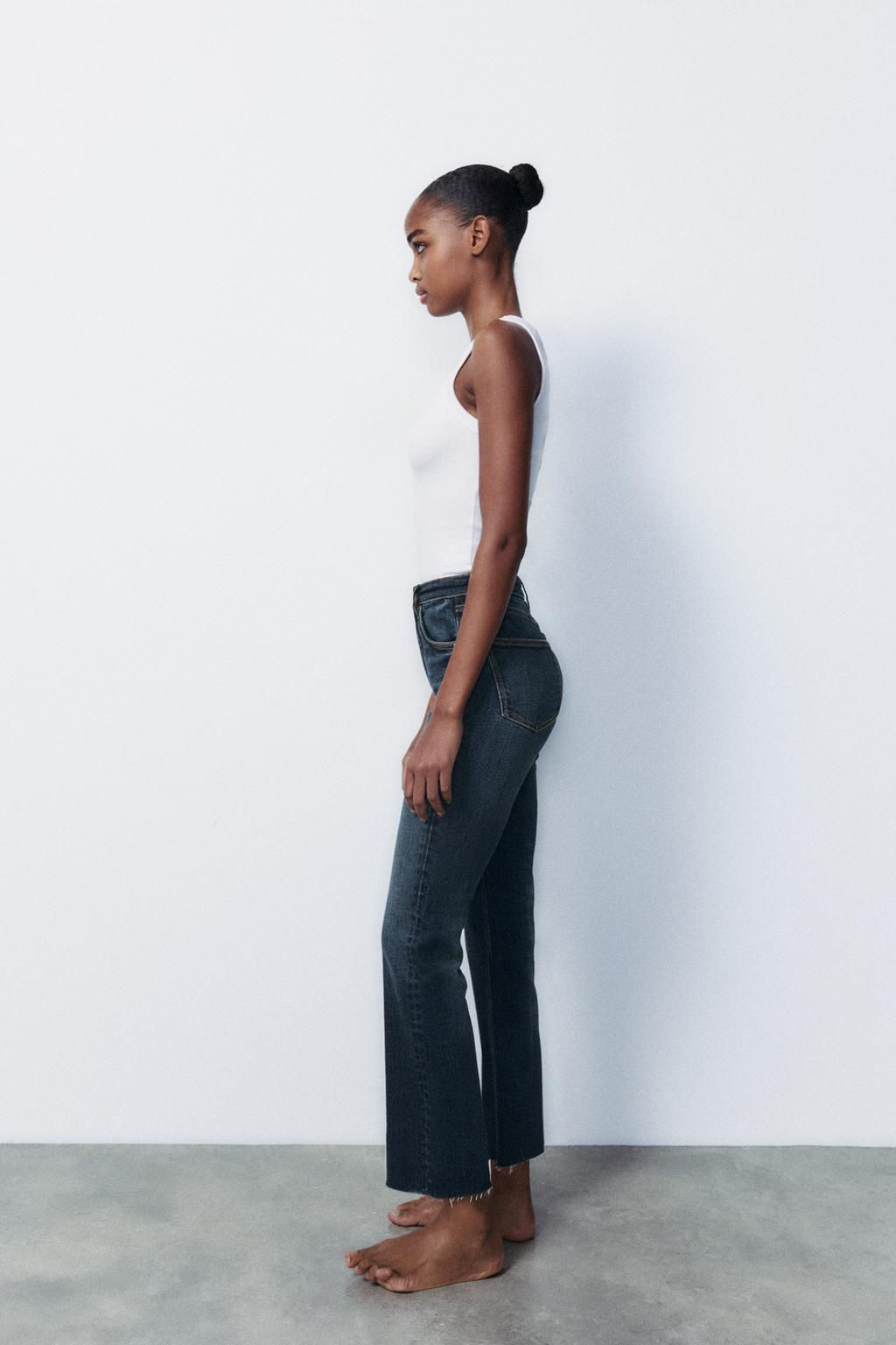 TRF CROPPED FLARE HIGH-WAIST JEANS - Zara фото 35