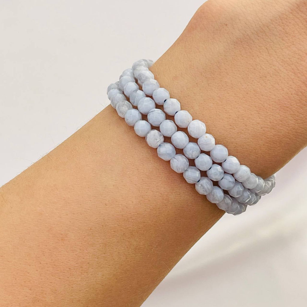 Бусины для украшений из голубого Агата