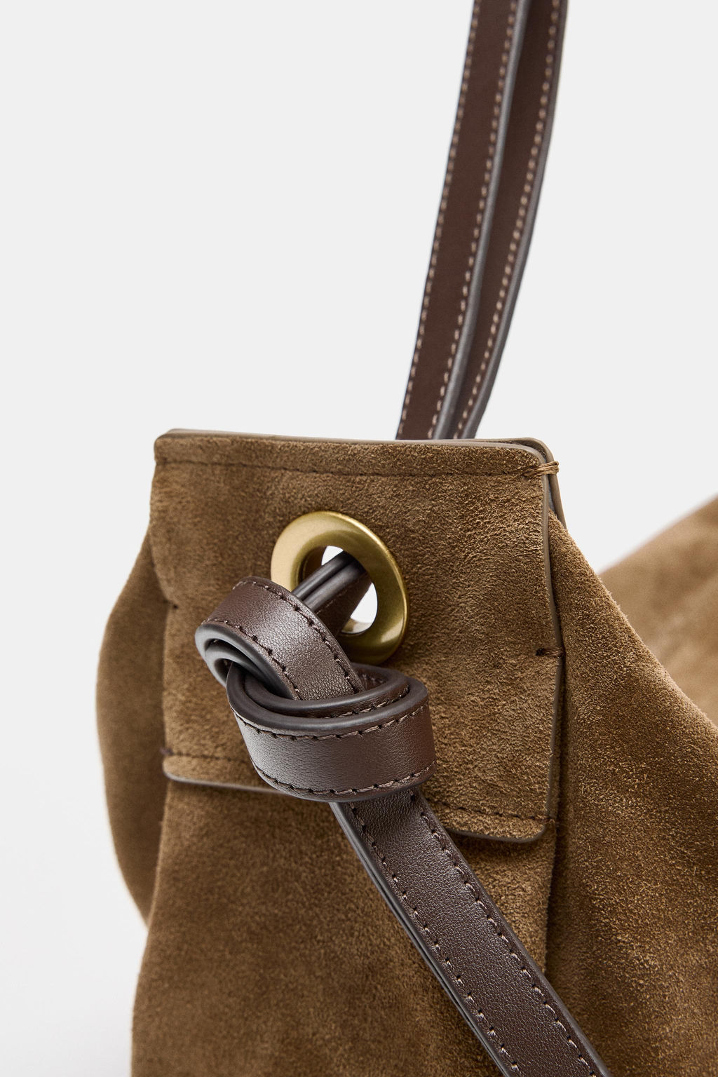 SACA PIEL ALARGADA / ARENA/MARR?N