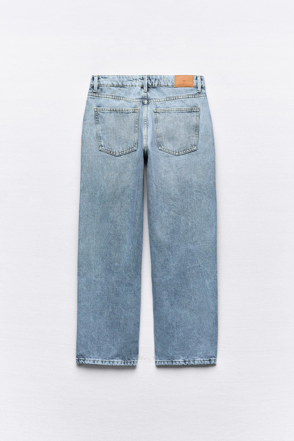 Z1975 STRAIGHT CROPPED HIGH-RISE JEANS - Zara фото 7