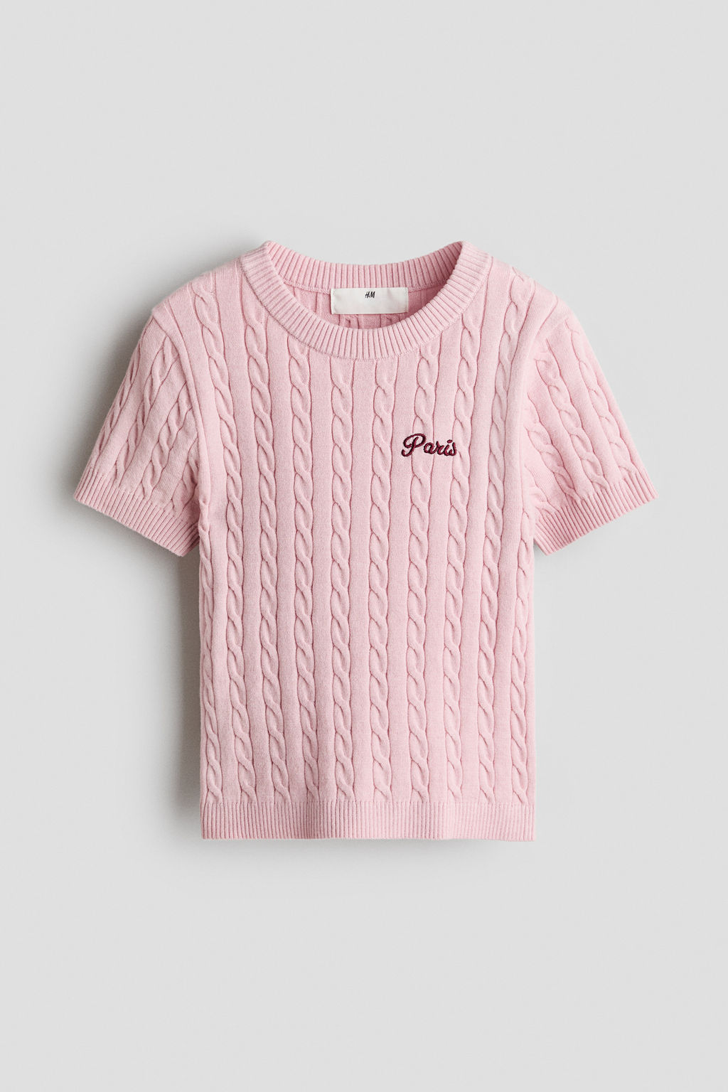 Camiseta en punto trenzado