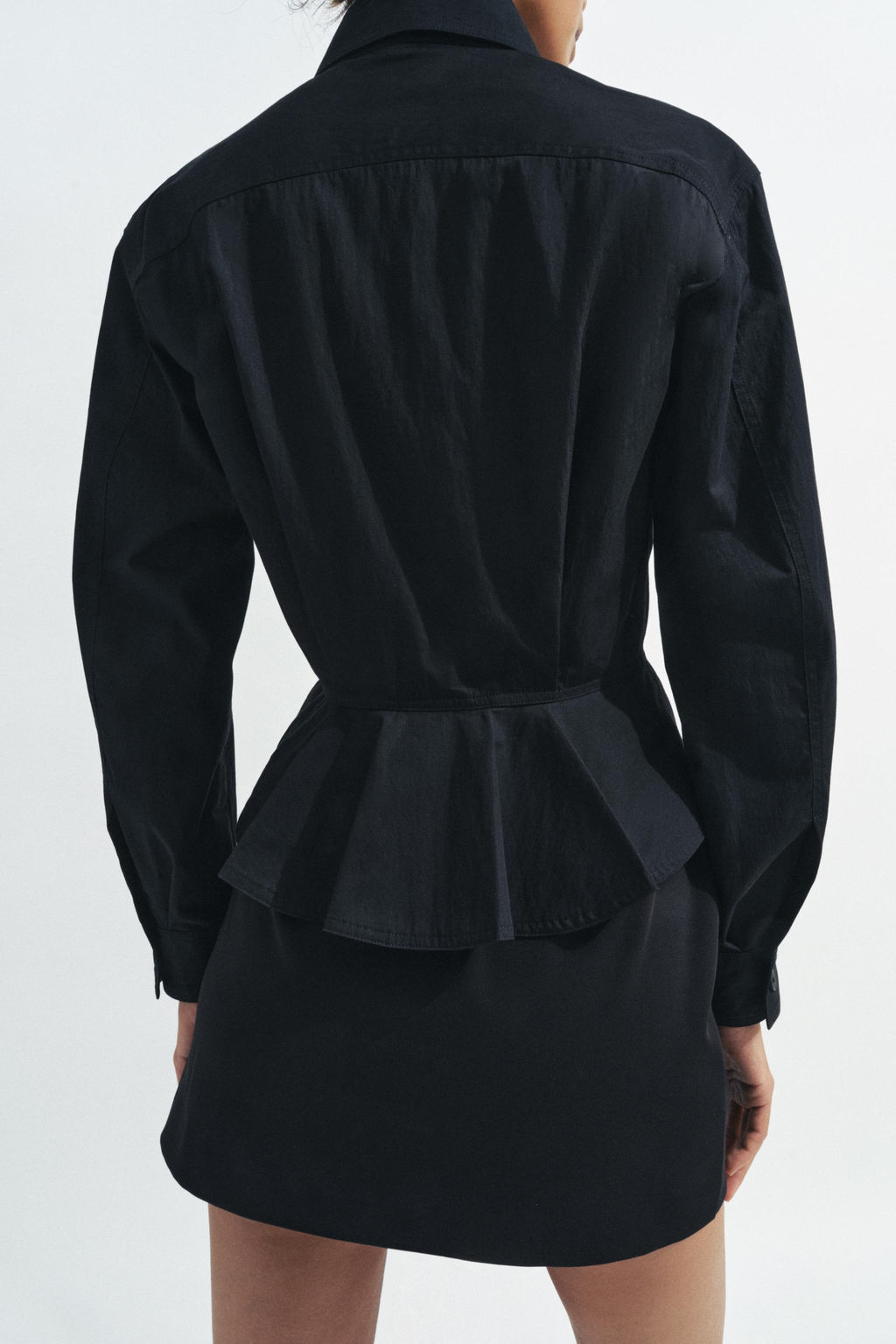 CAMISA PEPLUM BOTONES ZW COLLECTION / Negro - Zara фото 7