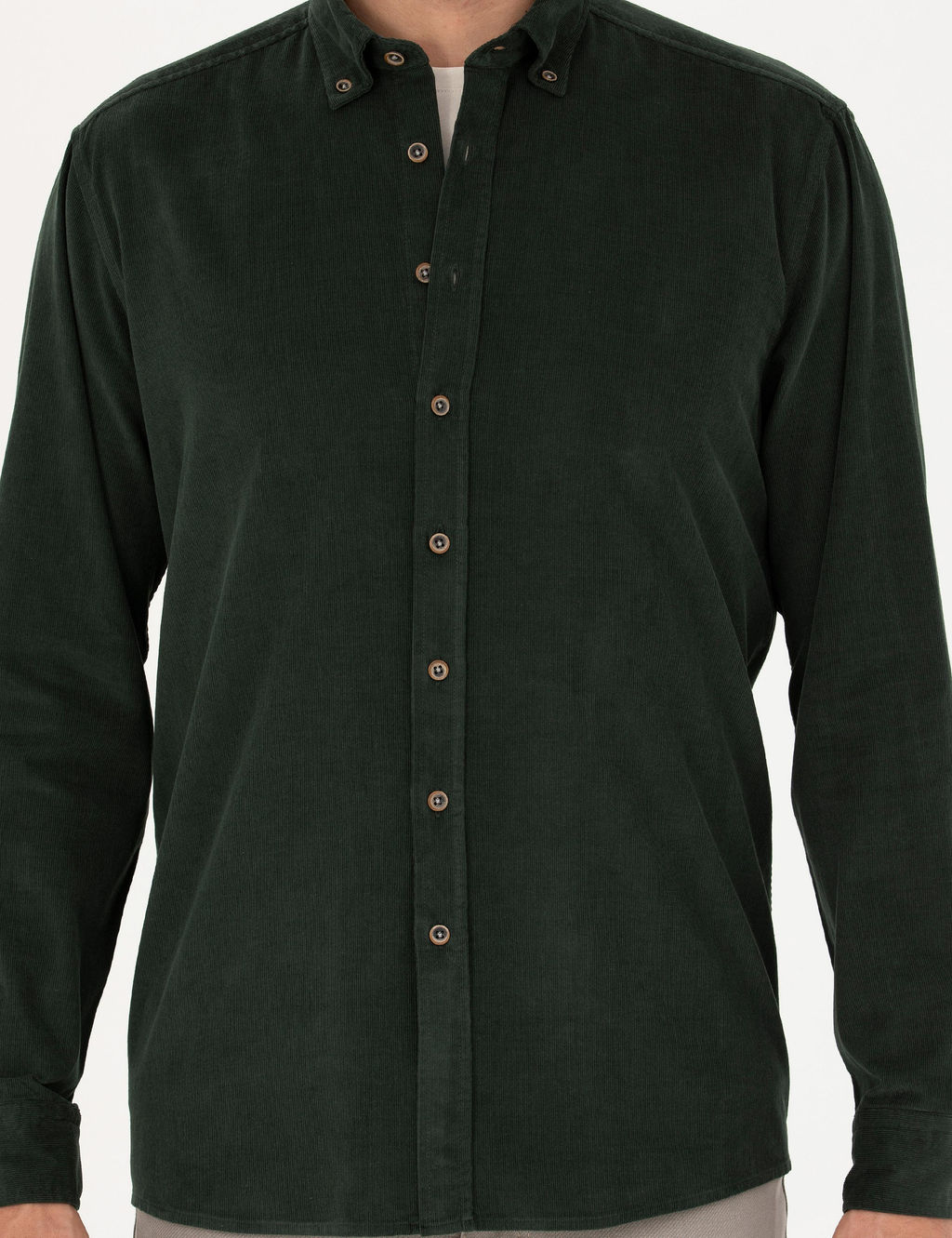 Haki Regular Fit Uzun Kollu G_mlek