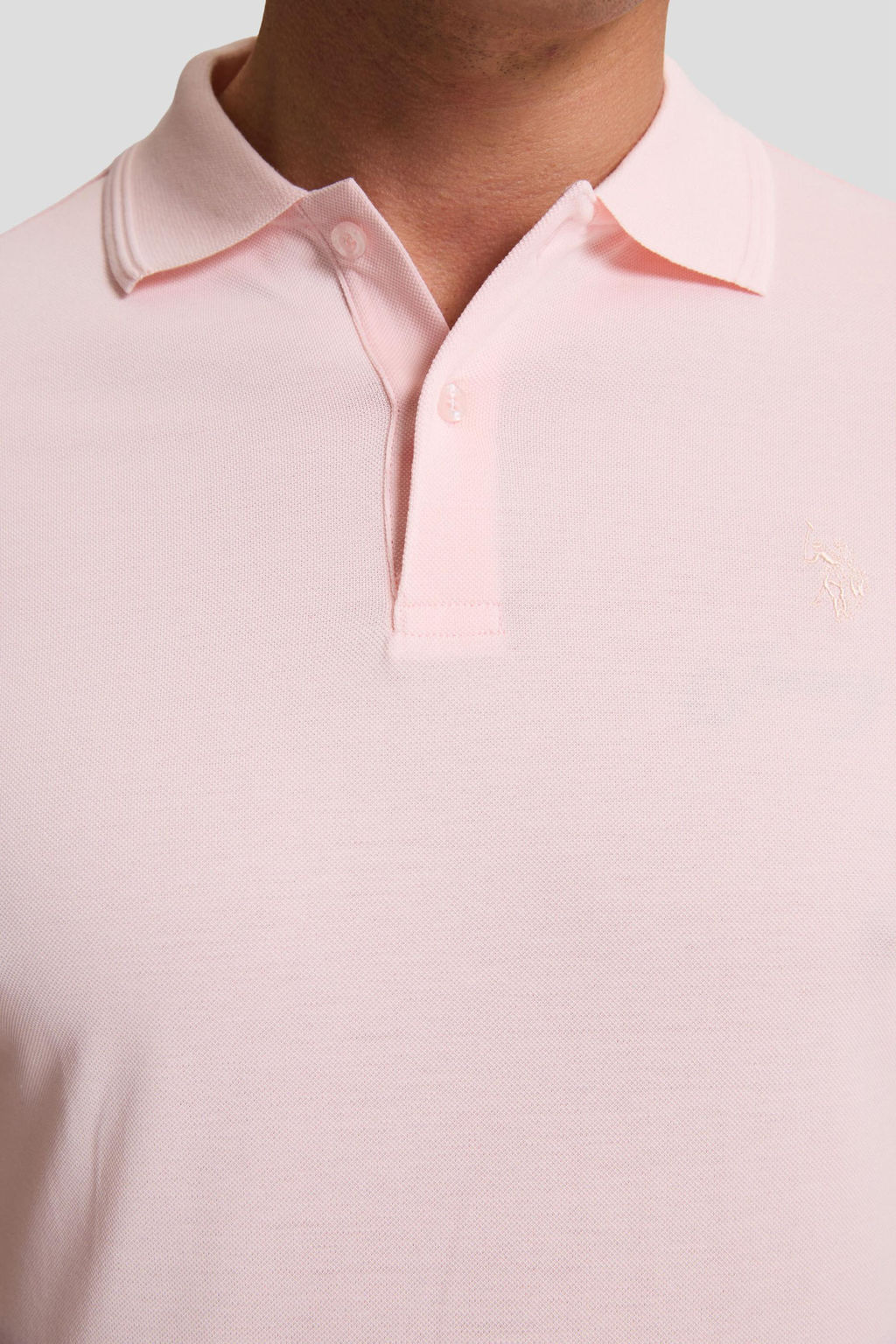 Erkek A__k Pembe Regular Fit Polo Yaka Basic Ti__rt - U.s. polo assn фото 6