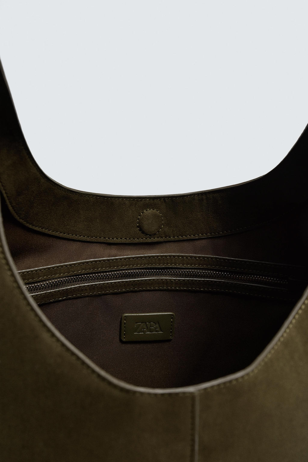 BOLSO SHOPPER LISO / Verde Caqui - Zara фото 7