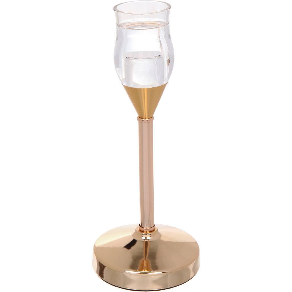 Цена за 4 шт. Подсвечник "GLASS" 3,3*9*22 см, Золото