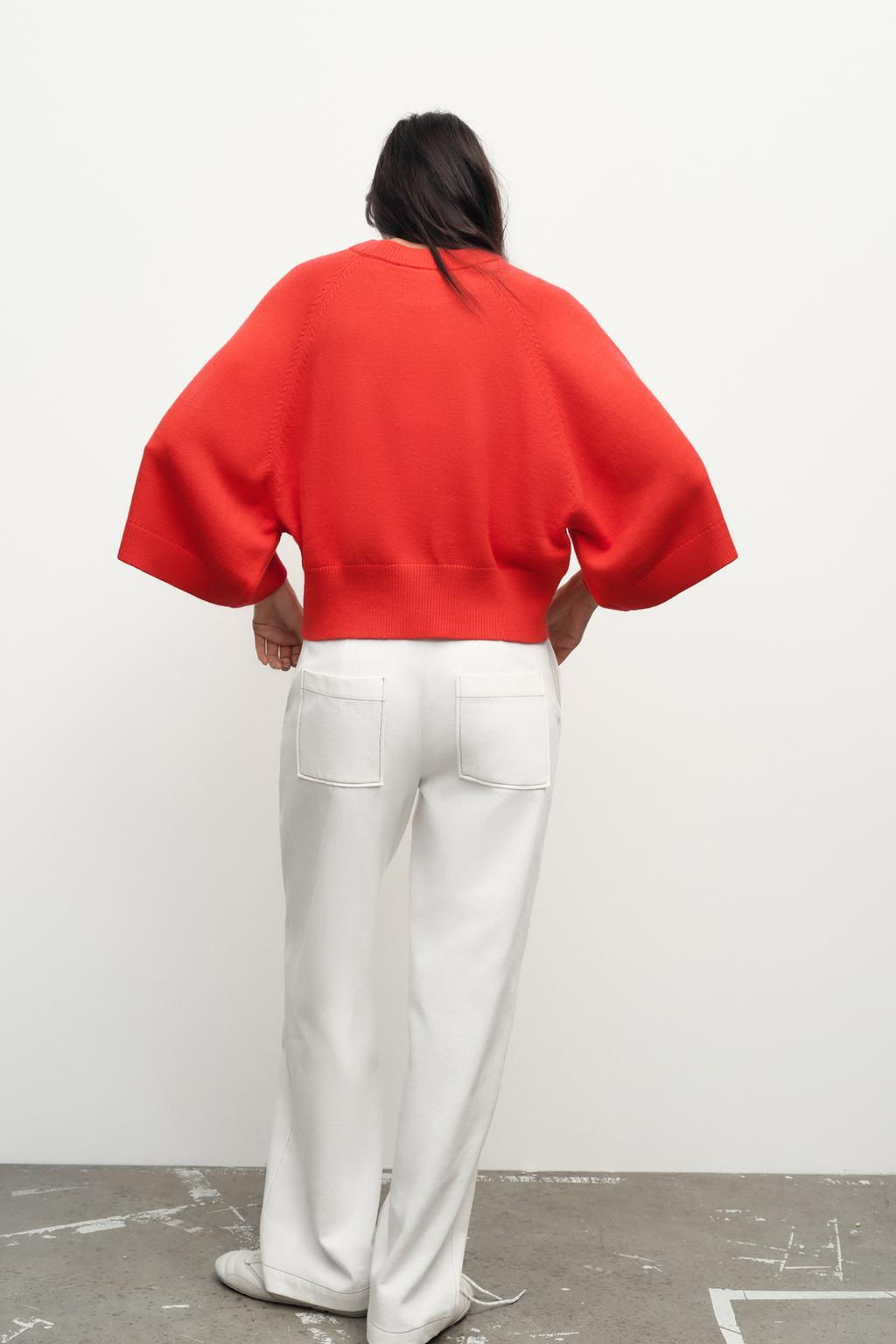 KNIT SWEATER WITH WIDE SLEEVES - Zara фото 3