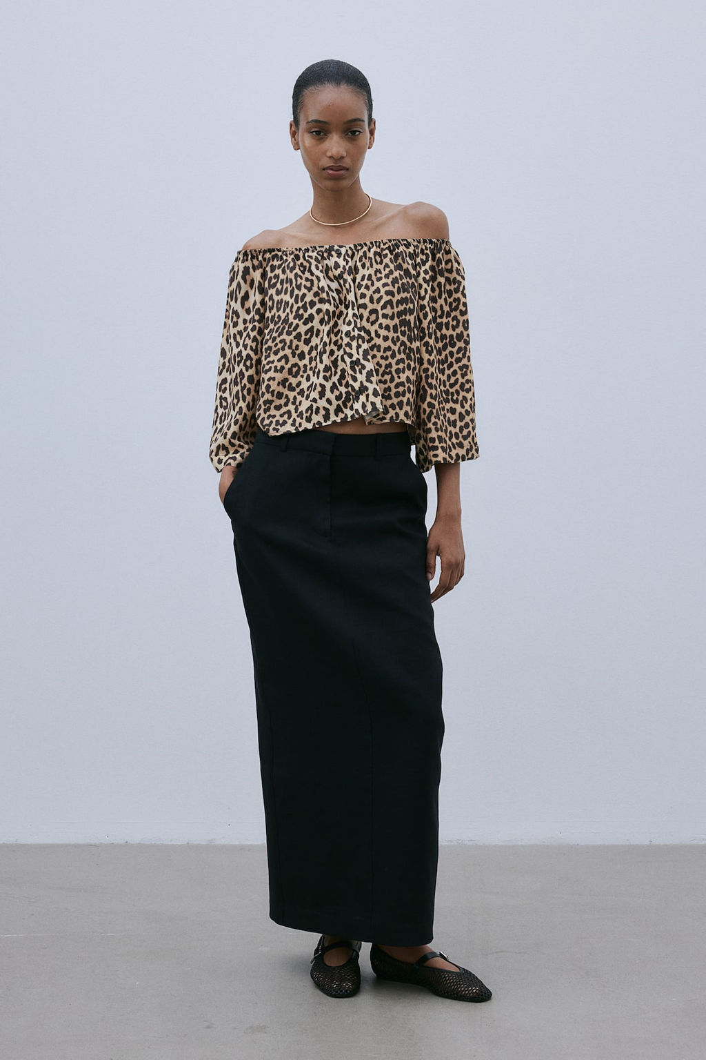 Blusa off-the-shoulder - H&m фото 2