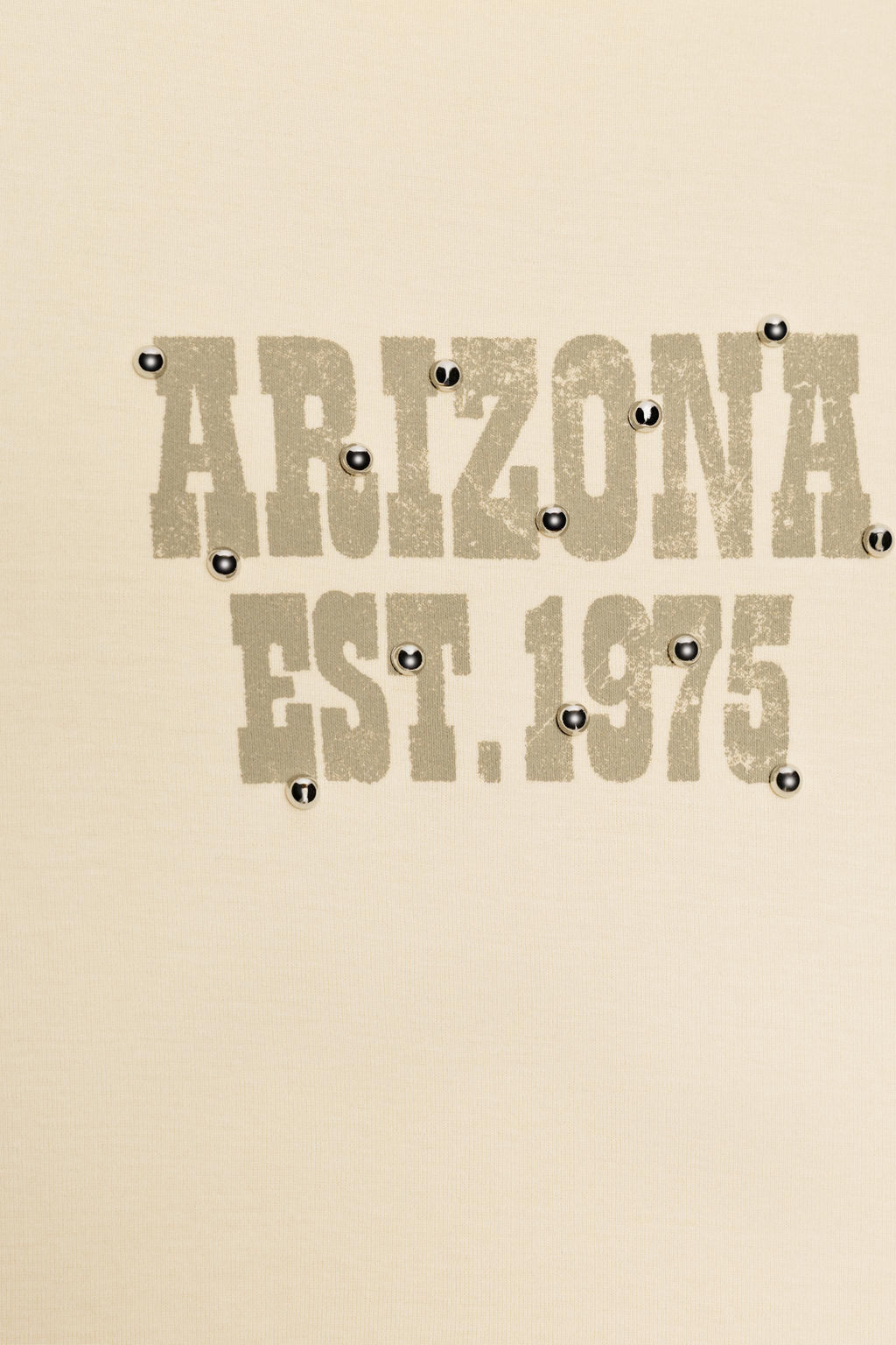 CAMISETA TACHAS TEXTO / Beige - Zara фото 6