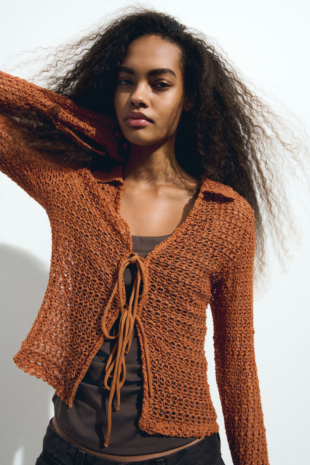 Top en punto calado con lazadas - H&m фото 3