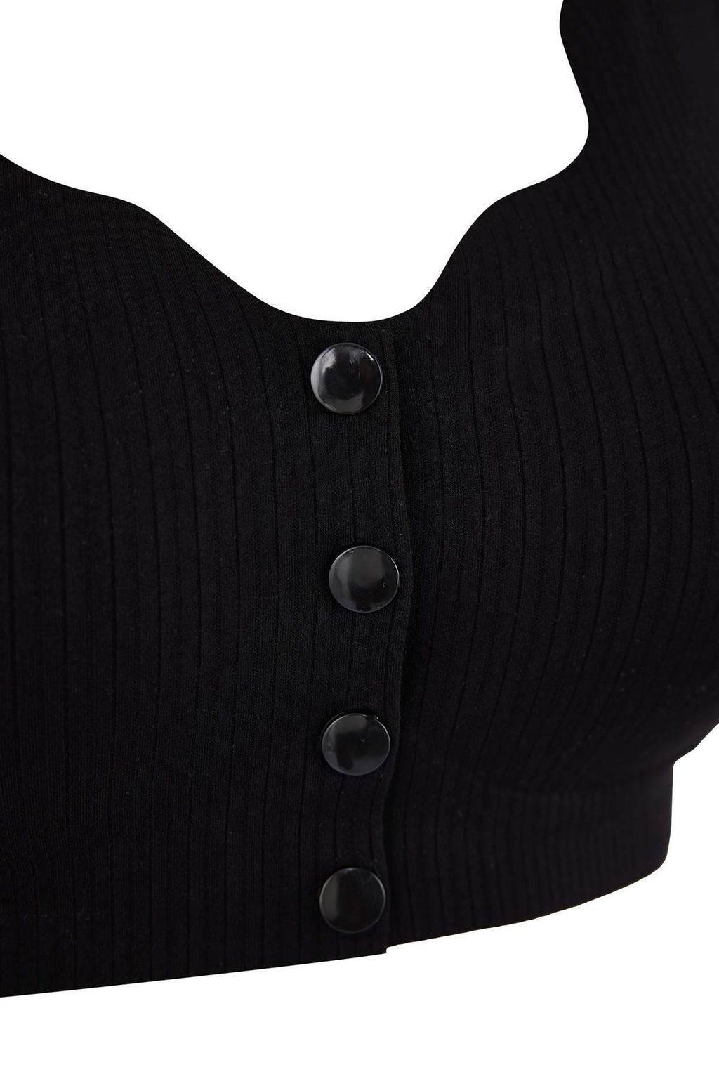 Siyah Dikissiz Lazer Kesim Gorunmez/Hayalet Dugme Detayl? Kapl? Bralette Orme Sutyen THMSS26SU00002 - Trendyolmilla фото 3