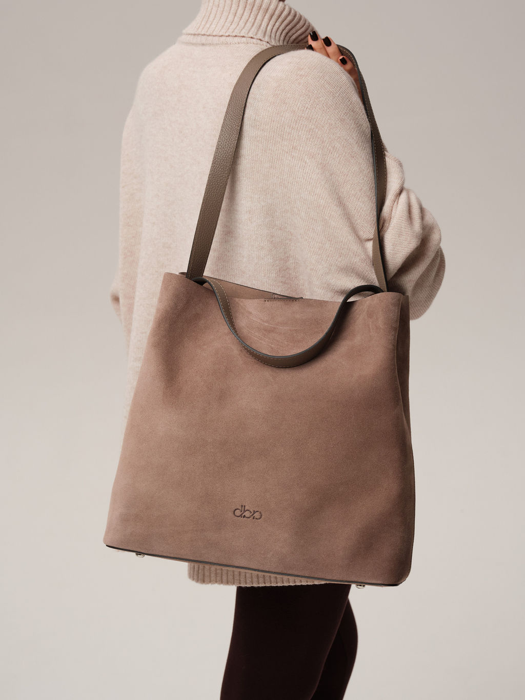 Замшевая сумка шоппер Olga DBR 30948 капучино фото 4