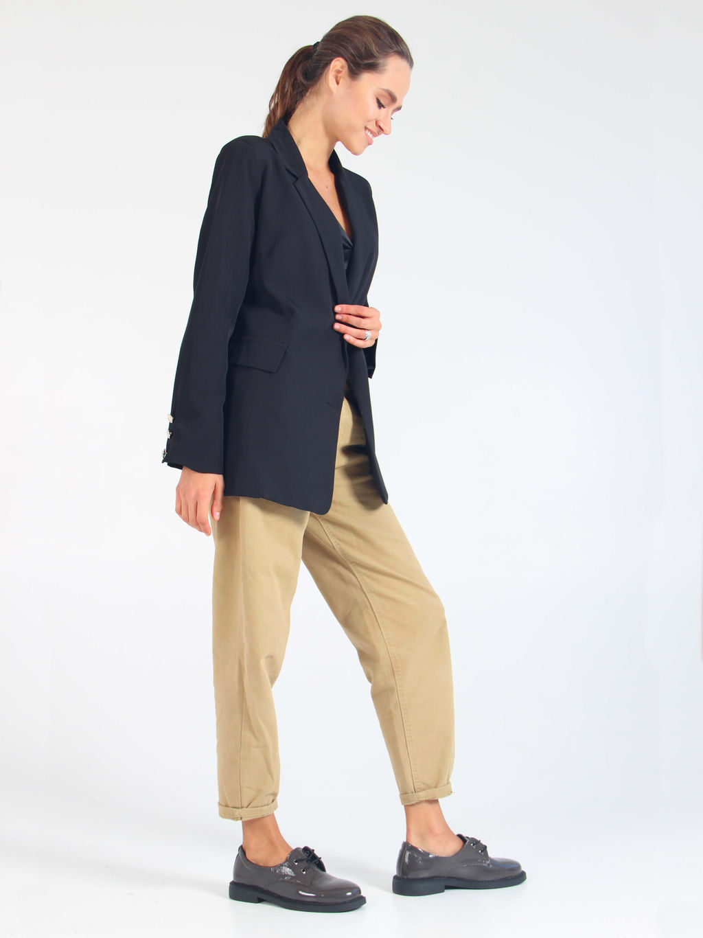 Туфли полуботинки 105.2693.bl. Серо-коричневый наплак