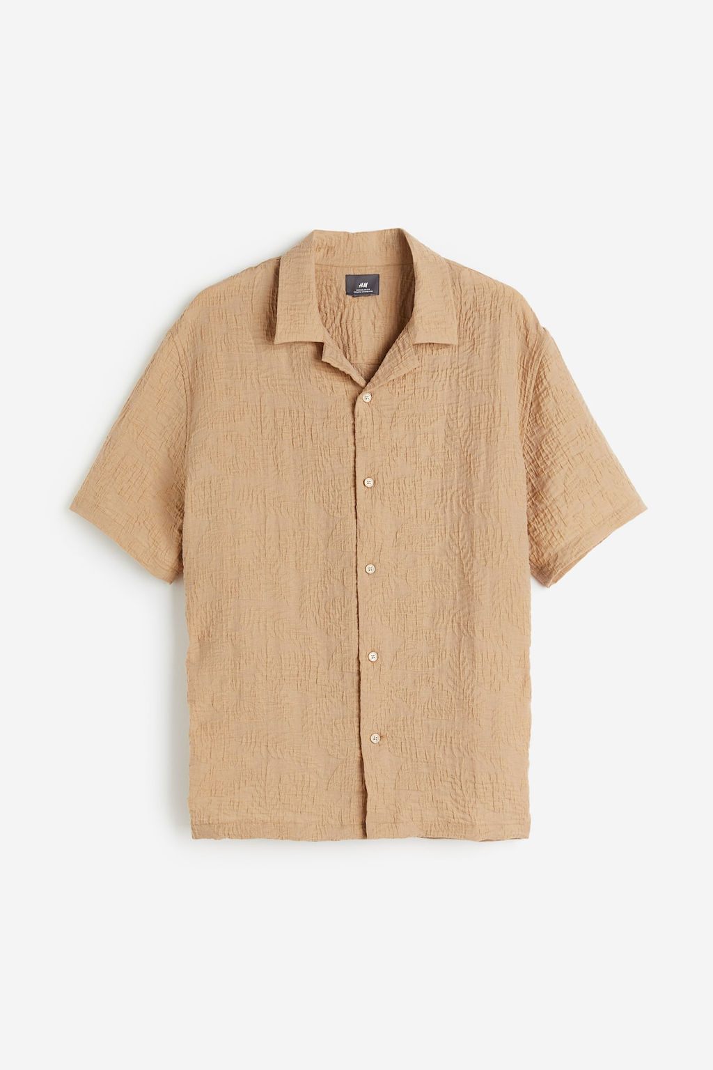 Camisa resort en tejido texturizado Regular Fit