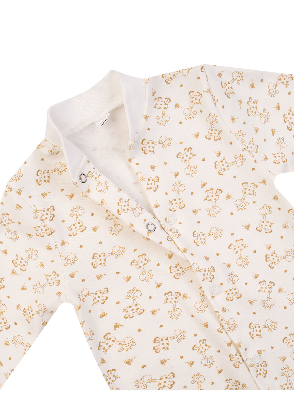 Комбинезон ясельный молочный принт жирафики