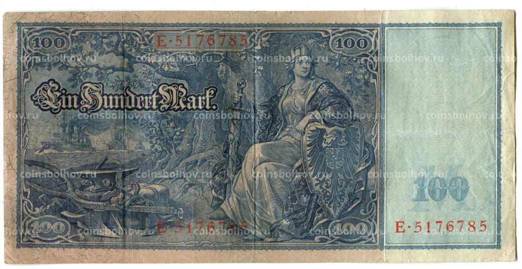 Банкнота 100 марок 1910 года Германия