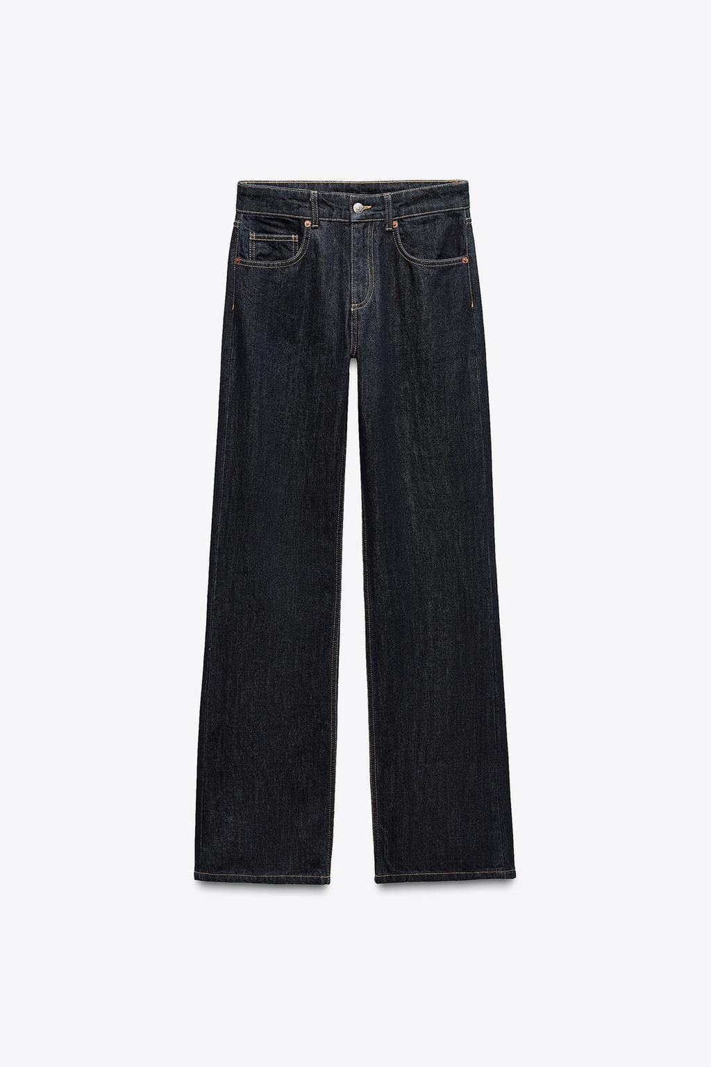 TRF WIDE-LEG MID-WAIST JEANS - Zara фото 19