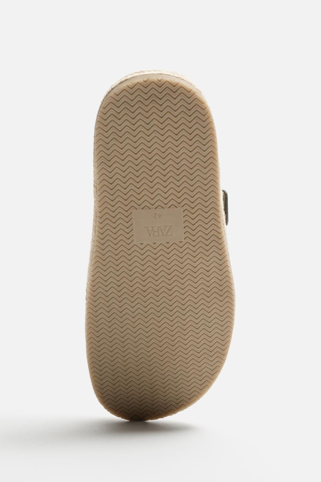 DOUBLE STRAP LEATHER SANDALS - Zara фото 6