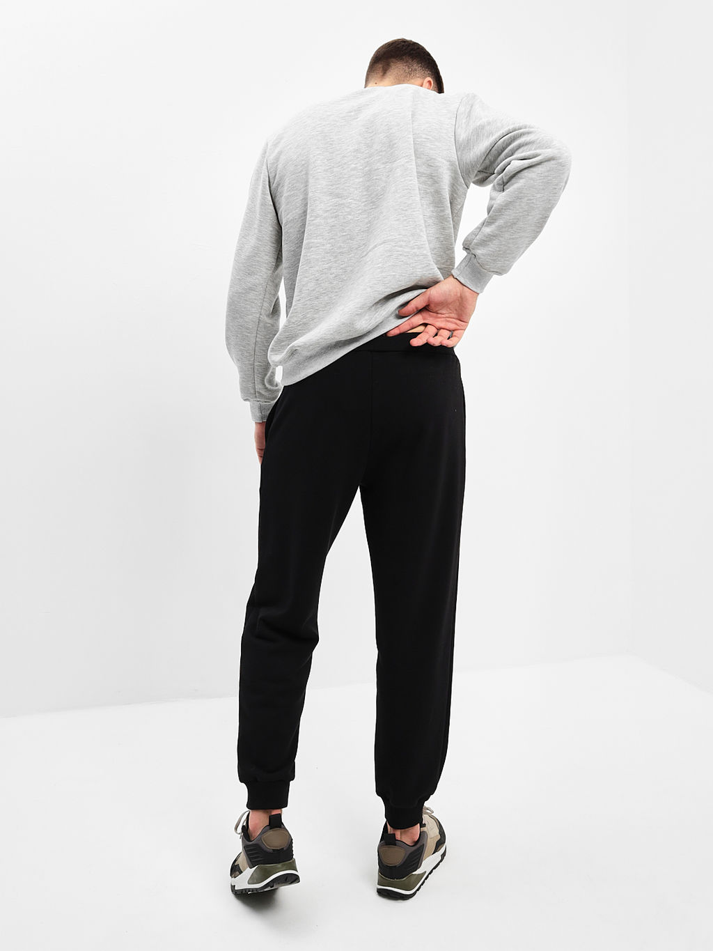 Брюки мужские трикотажные GREG G-TRK-OZ03-002K-черный  фото 5