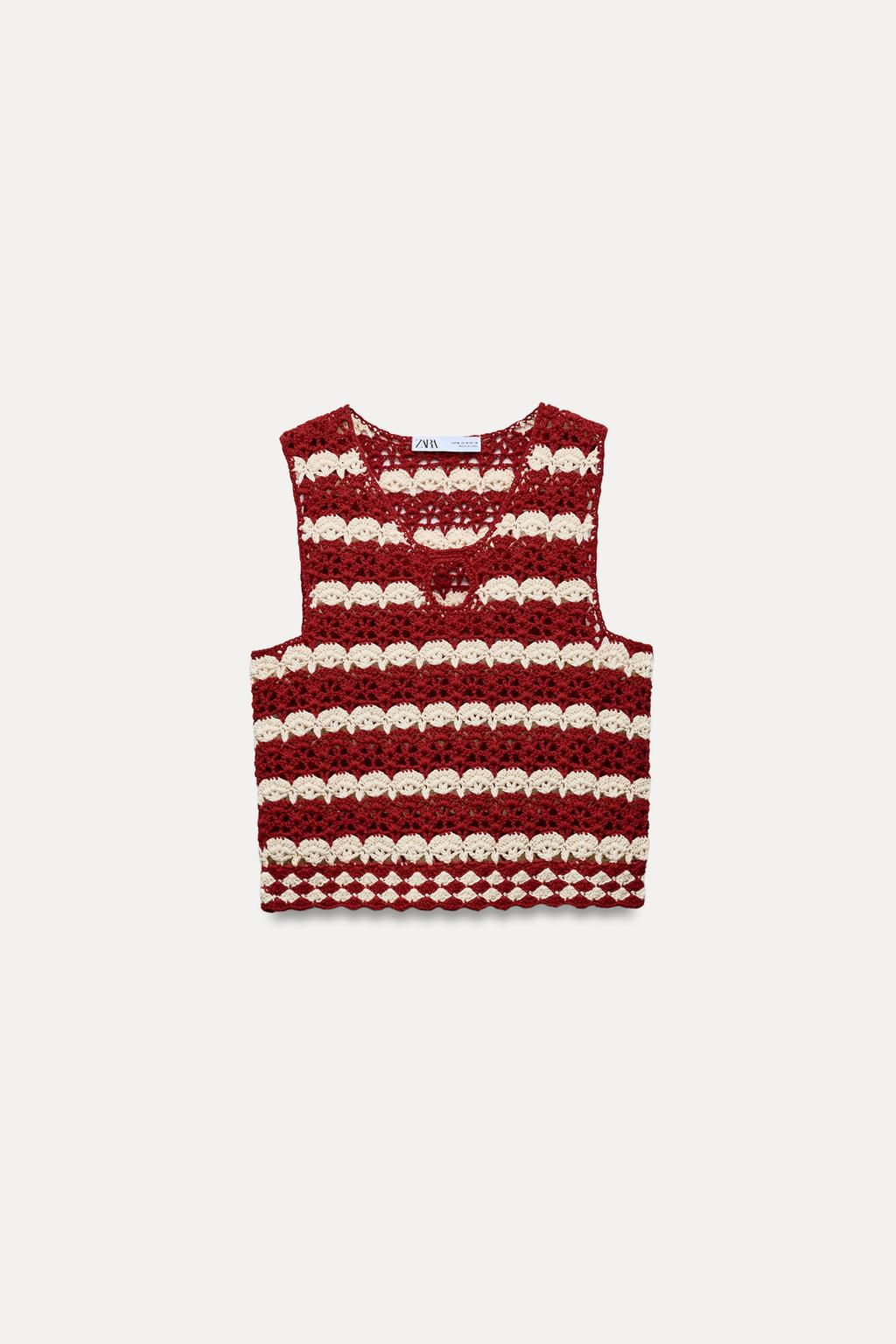 KNIT CROCHET TOP WITH CUT-OUT - Zara фото 5