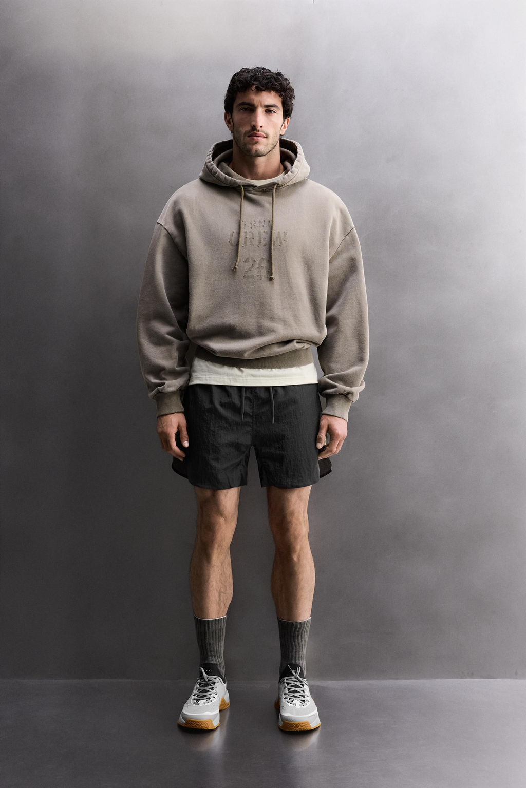 SUDADERA LAVADA RELAXED FIT TRAINING / Marr?n claro - Zara фото 6