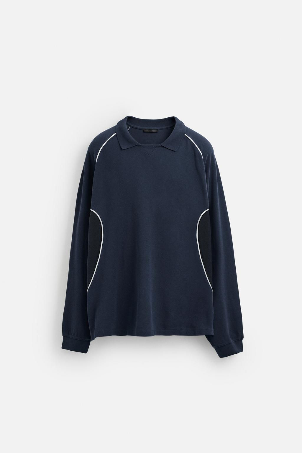 CONTRAST PIQUE POLO SHIRT - Zara фото 7