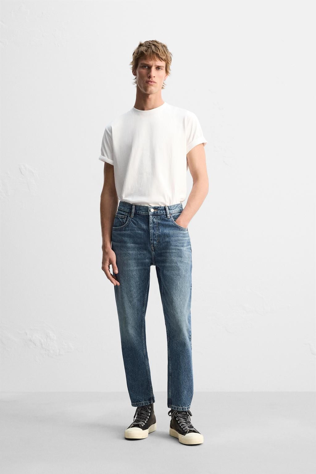 SLIM CROPPED-FIT JEANS - Zara фото 7