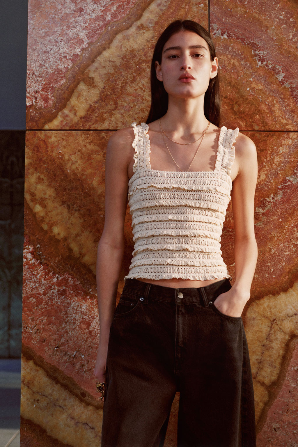 Top de tirantes en punto de encaje - H&m фото 2