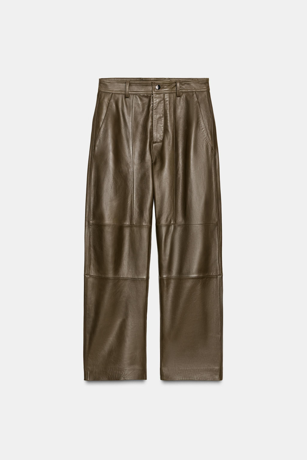 ZW COLLECTION LIMITED EDITION STRAIGHT LEATHER TROUSERS - Zara фото 2