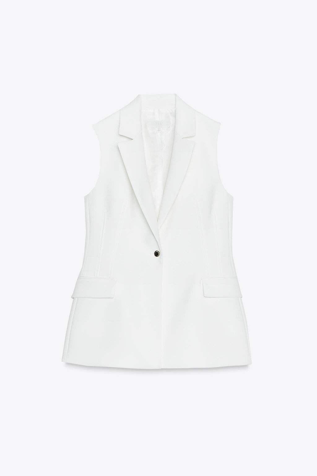 LONG WAISTCOAT WITH ONE BUTTON - Zara фото 4