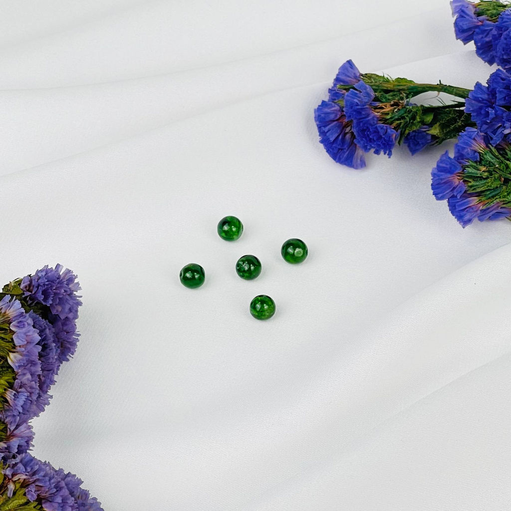 Бусины для украшений из Хромдиопсида (5 шт)