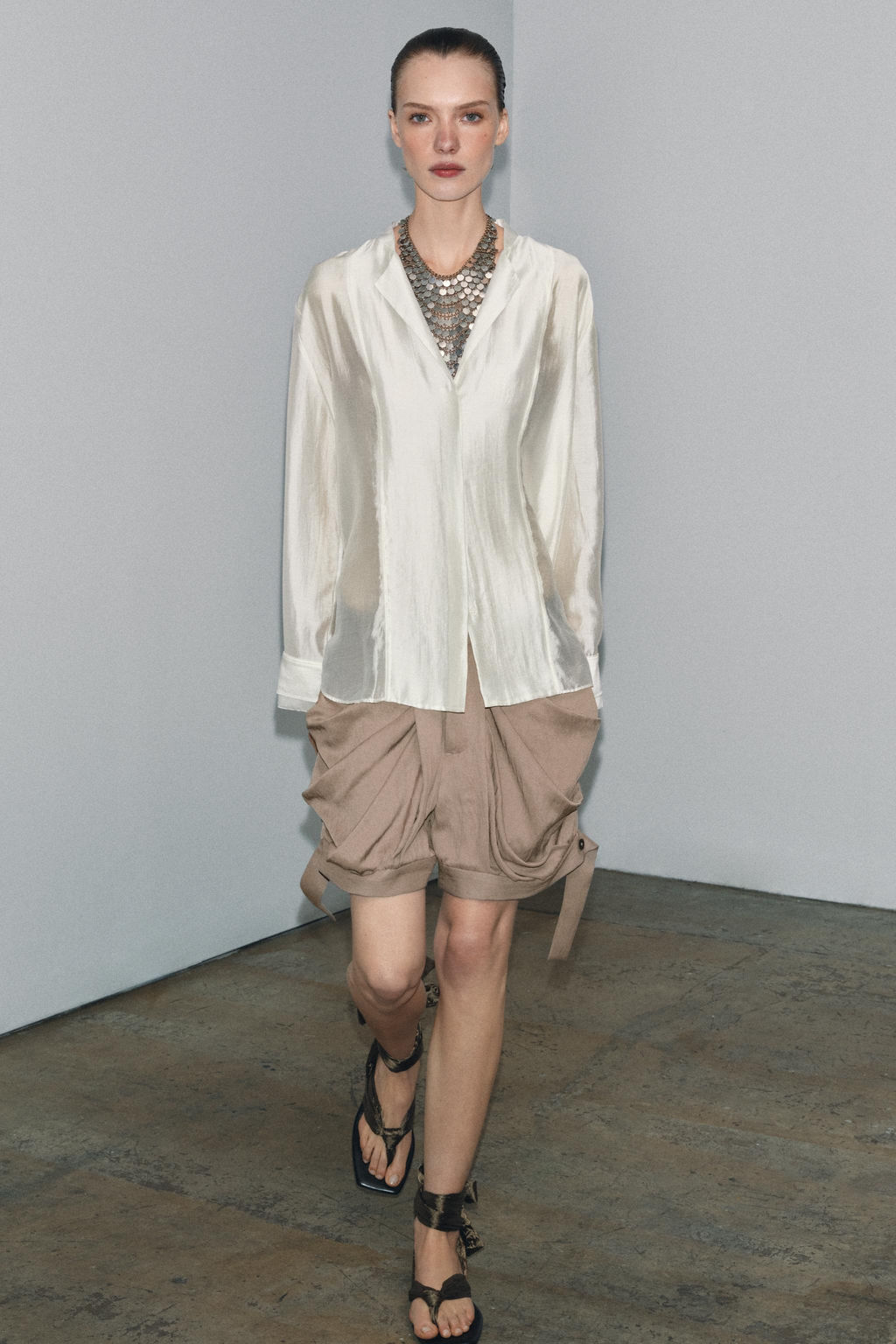 ZW COLLECTION FLOWING SHIRT - Zara фото 11