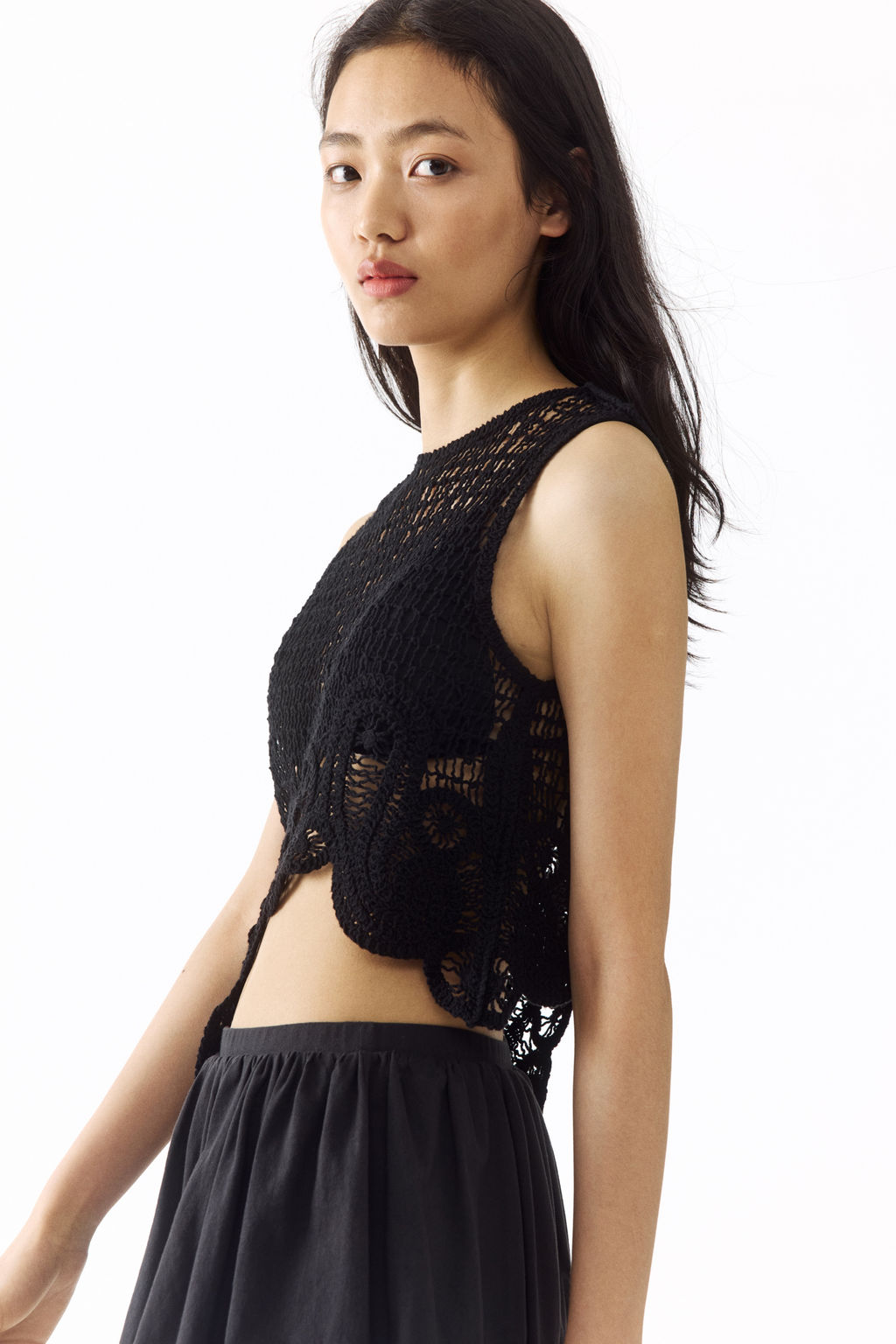 Top asim?trico efecto crochet - H&m фото 6