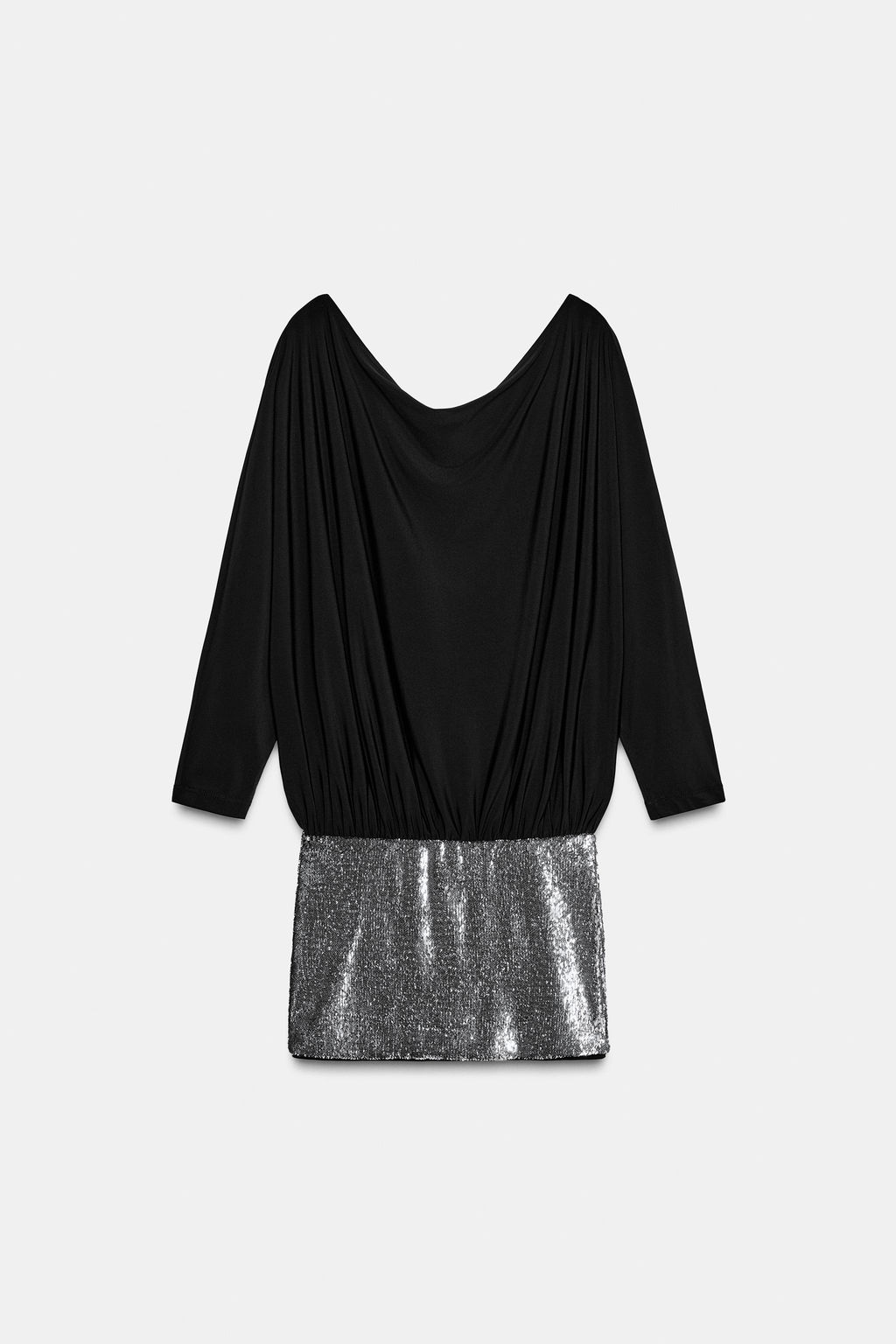 SHORT DRESS WITH CONTRAST SEQUINS - Zara фото 3