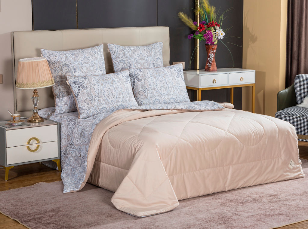 Комплект постельного белья с одеялом Филиппо (бежевый) Cotton, евро - Kazanov.a. фото 7