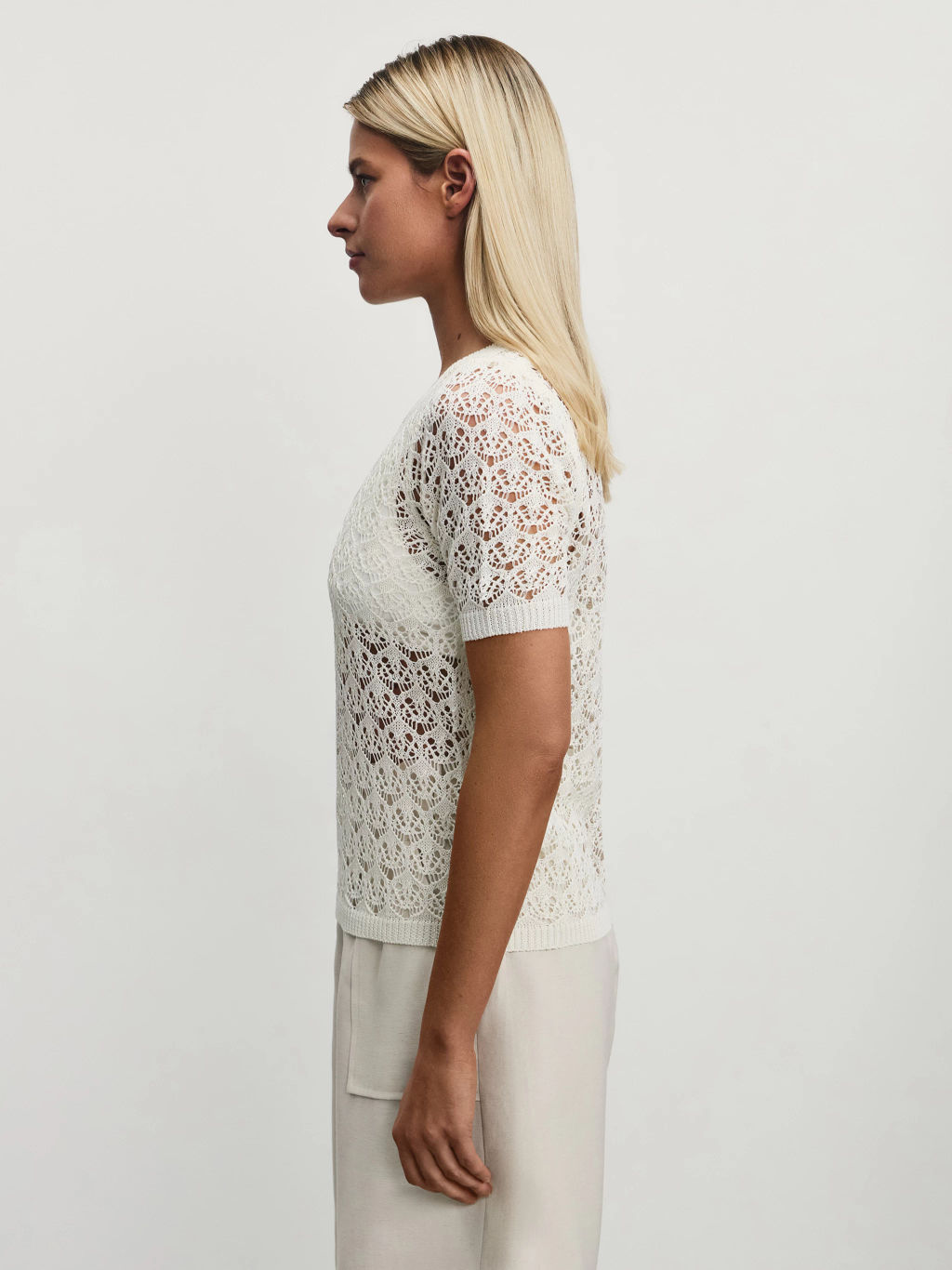 Джемпер ажурной вязки из вискозы / Zarina  фото 5