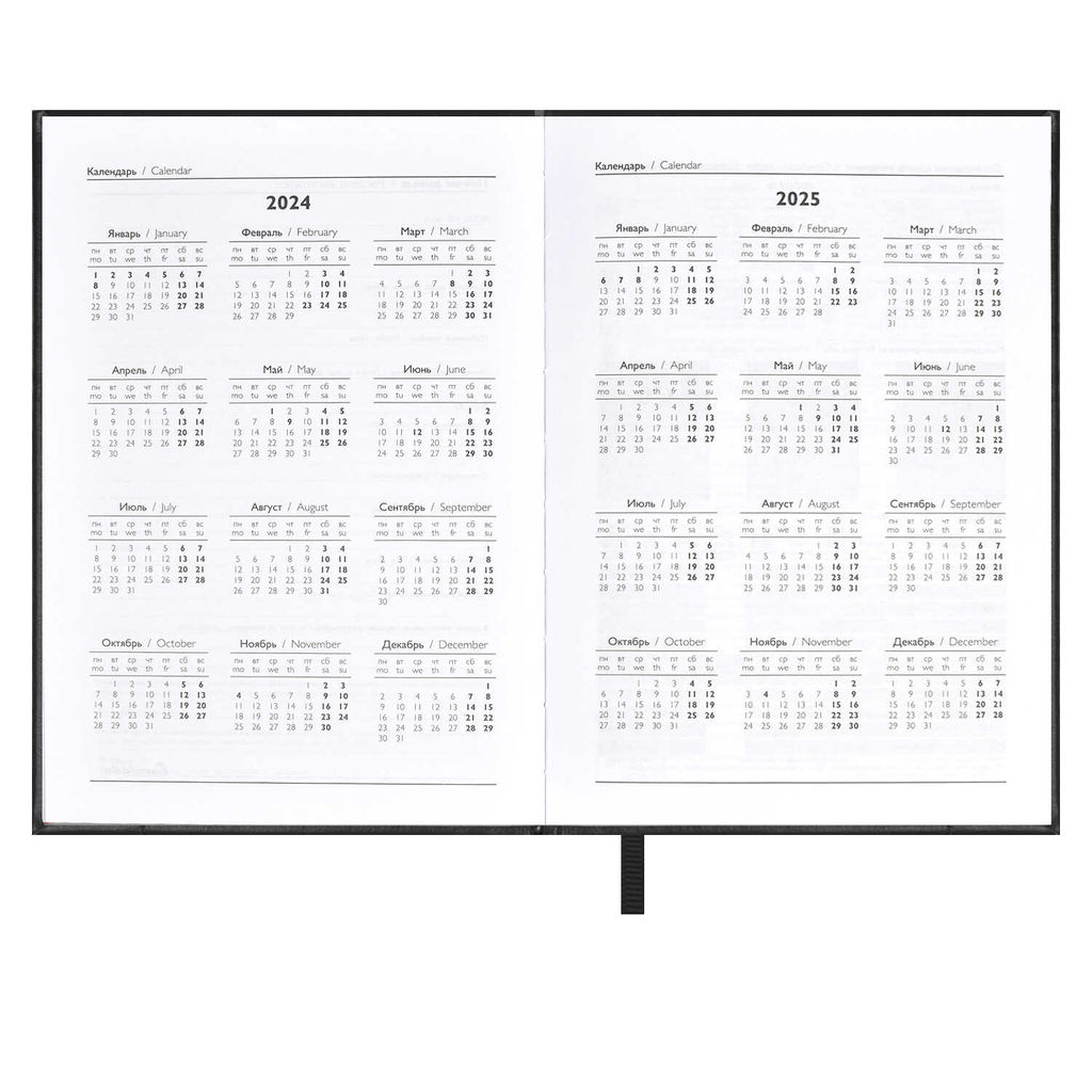 Ежедневник датированный 2024 ESCALADA, А6+, 176 л., арт. 63792/ 20 САРИФ-ЭКОНОМ ЧЁРНЫЙ  фото 5
