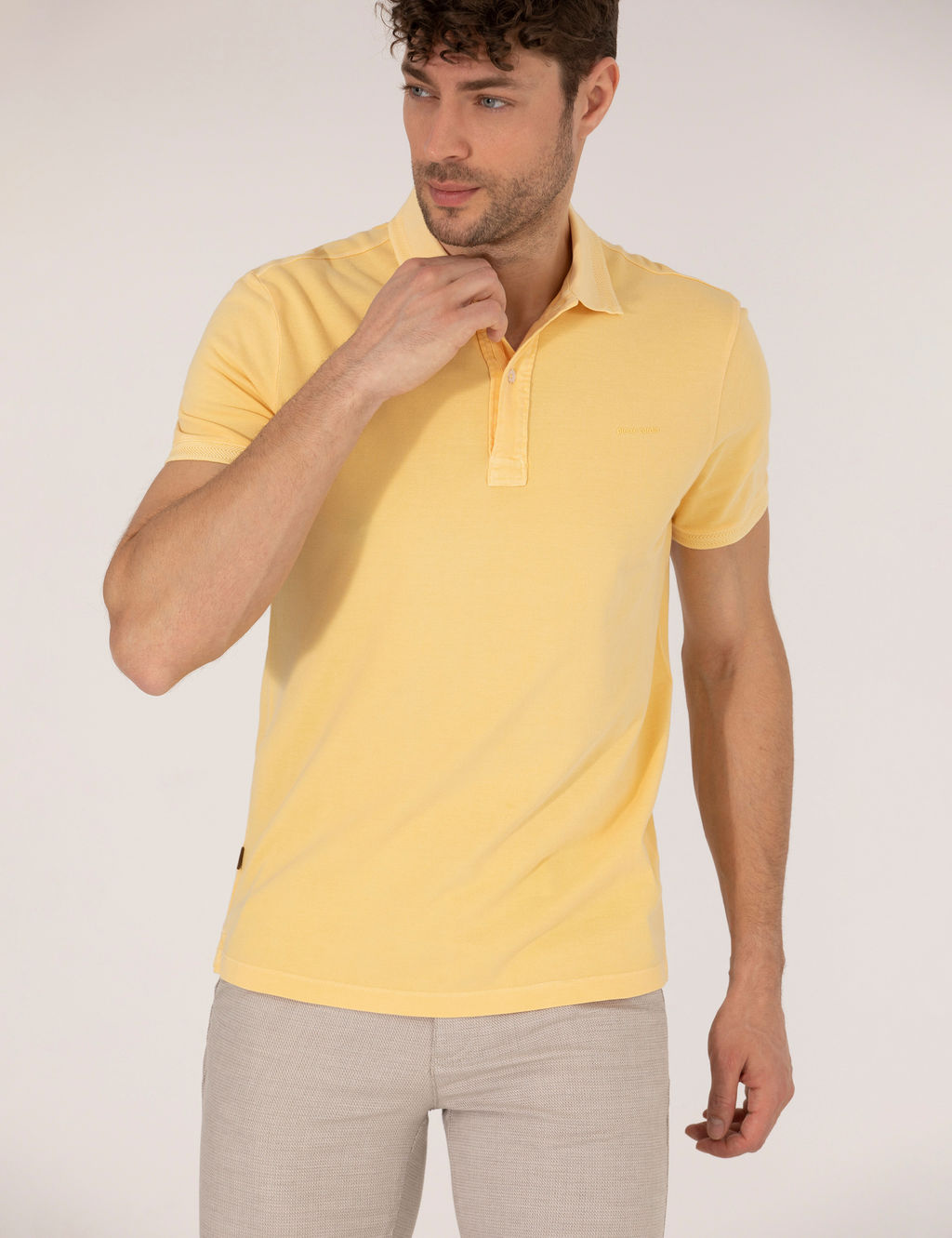 A__k Sar_ Slim Fit %100 Pamuk Polo Yaka Ti__rt