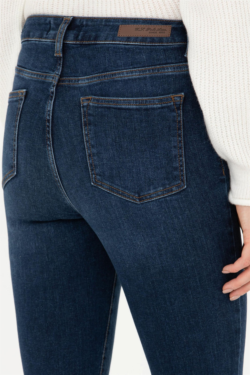 Женщина темно -голубые джинсовые брюки Скюрная скидка в корзине - U.s. polo assn фото 7