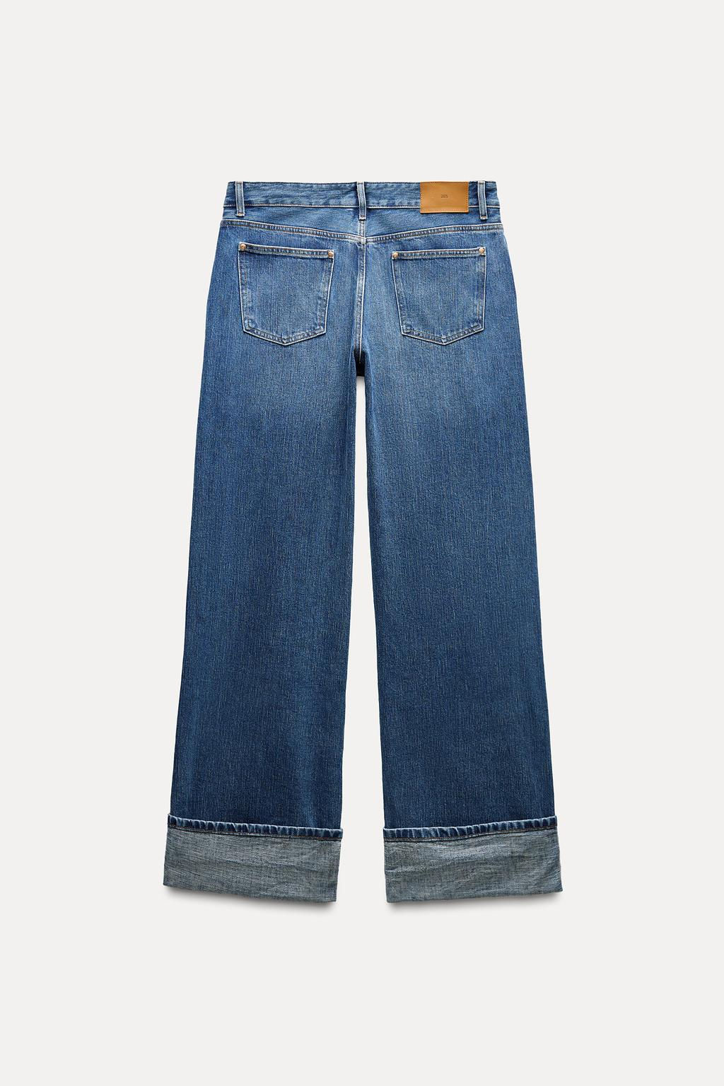 Z1975 SELVEDGE LOOSE WIDE-LEG MID-WAIST JEANS - Zara фото 15