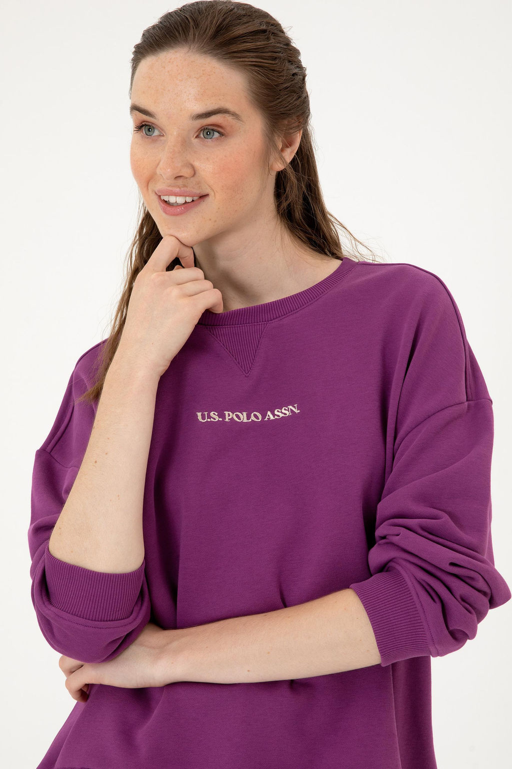 Kad_n Menek_e Sweatshirt Sepette S_rpriz _ndirim - U.s. polo assn фото 2