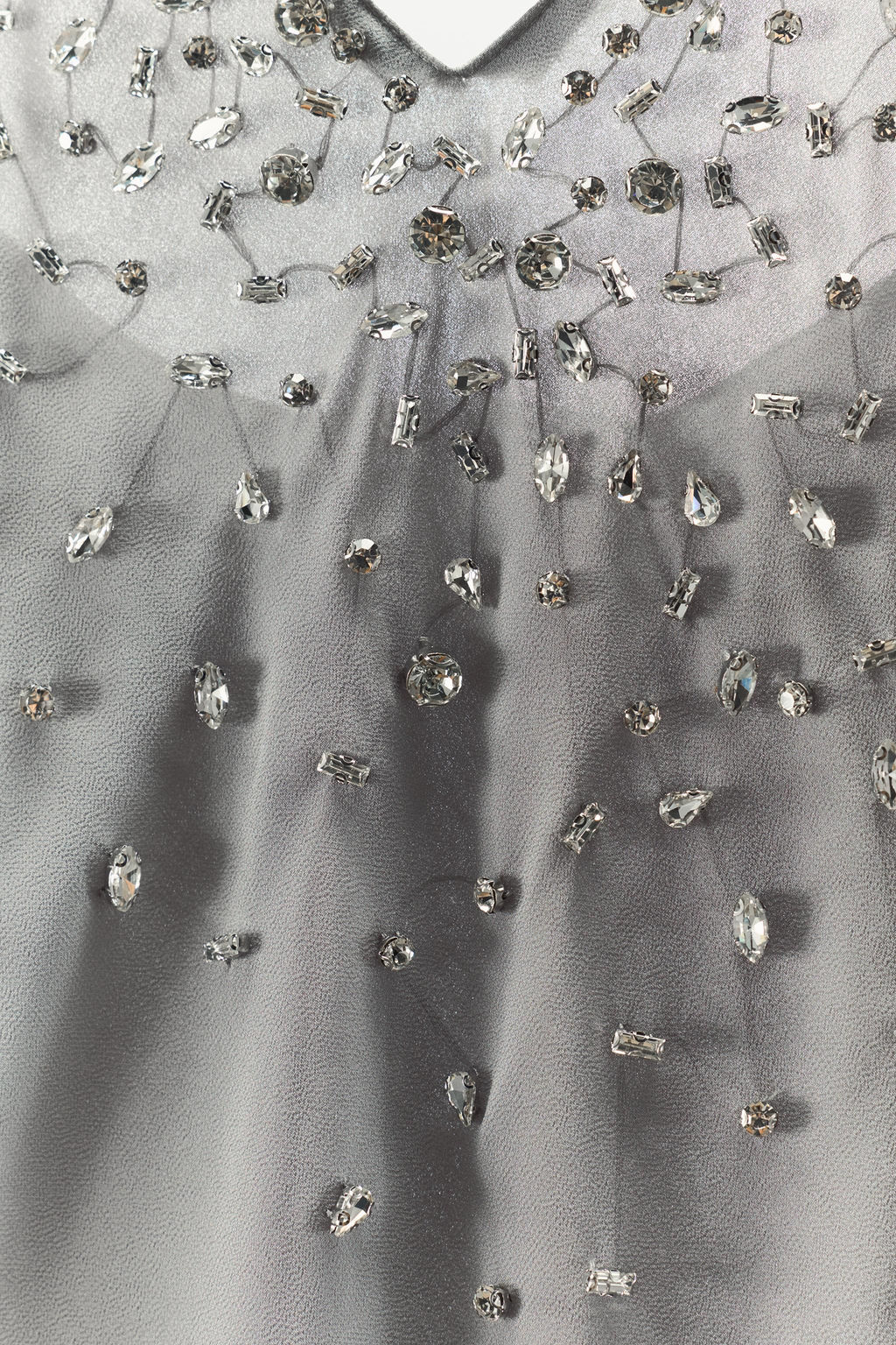 JEWEL STRAP GEORGETTE DRESS - Zara фото 8