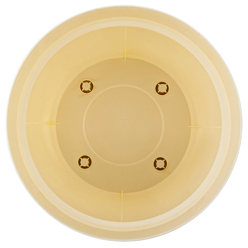 Ingreen Горшок для цветов пластмассовый Villa de Fiori 1,1л, д13см, h12,2см, с фиксируемым поддоном, белоснежный жасмин (Россия) - Домашняя мода фото 3