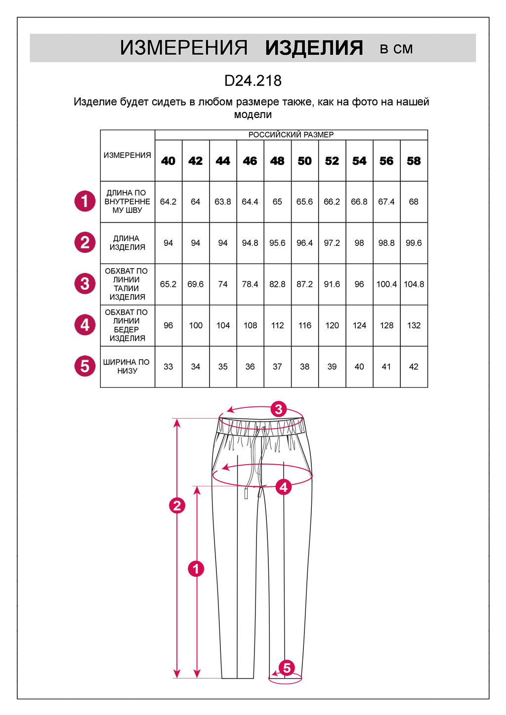 Брюки из плотного лиоцела на резинке