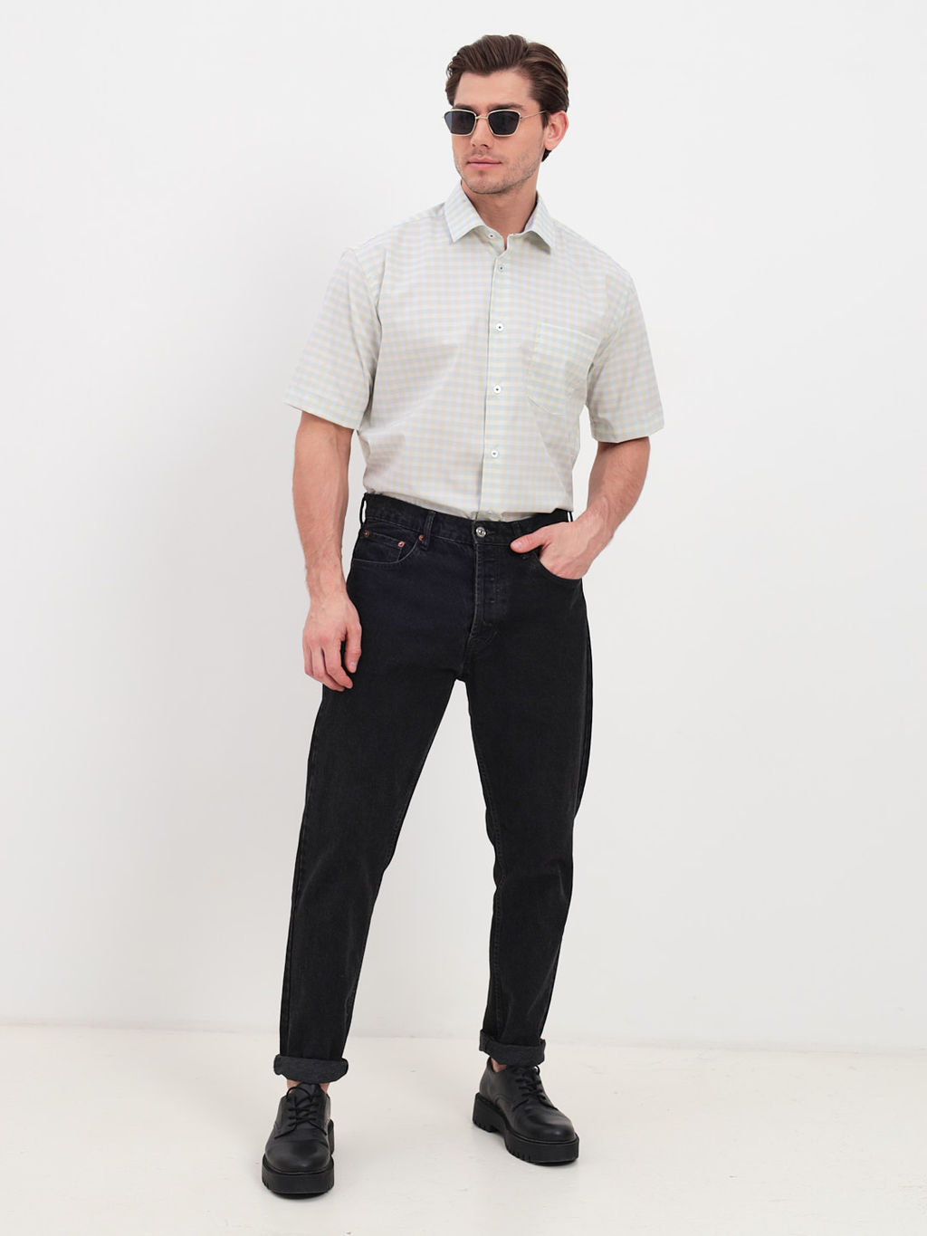 Сорочка мужская короткий рукав GREG 255/207/0222/1p STRETCH  фото 9