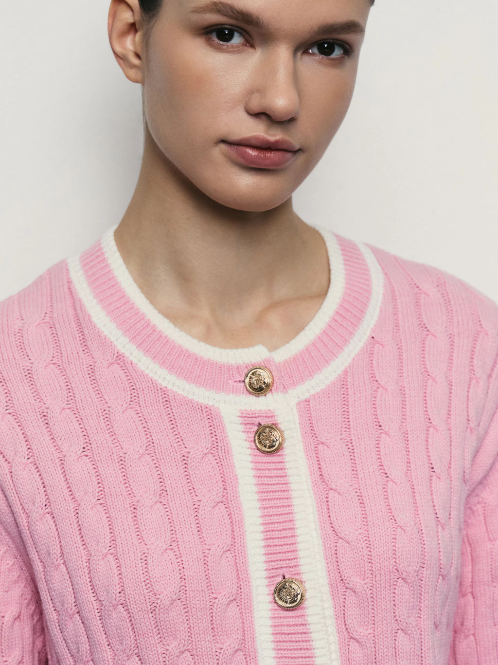 Кардиган с рельефным рисунком из хлопка / Zarina  фото 6