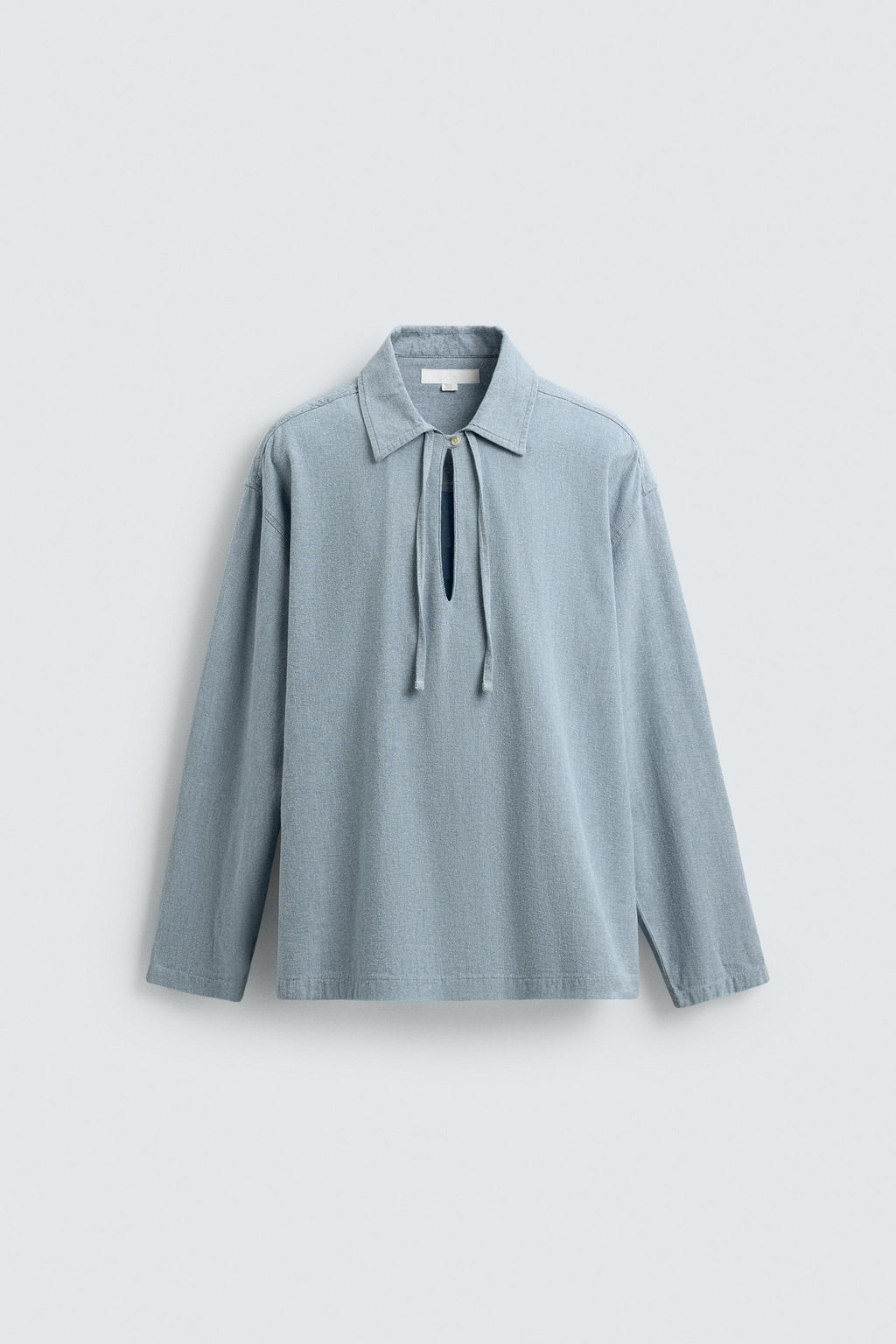 CAMISA POLO DENIM LIGERO / Azul cielo