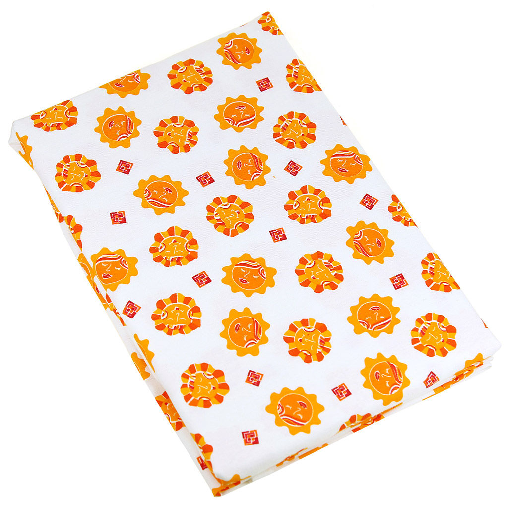 Солнечная Скатерть 220х145см, длина стола до 180см, на 8-10 персон, хлопок Премиум 186г/м2, Домашняя мода (Россия)