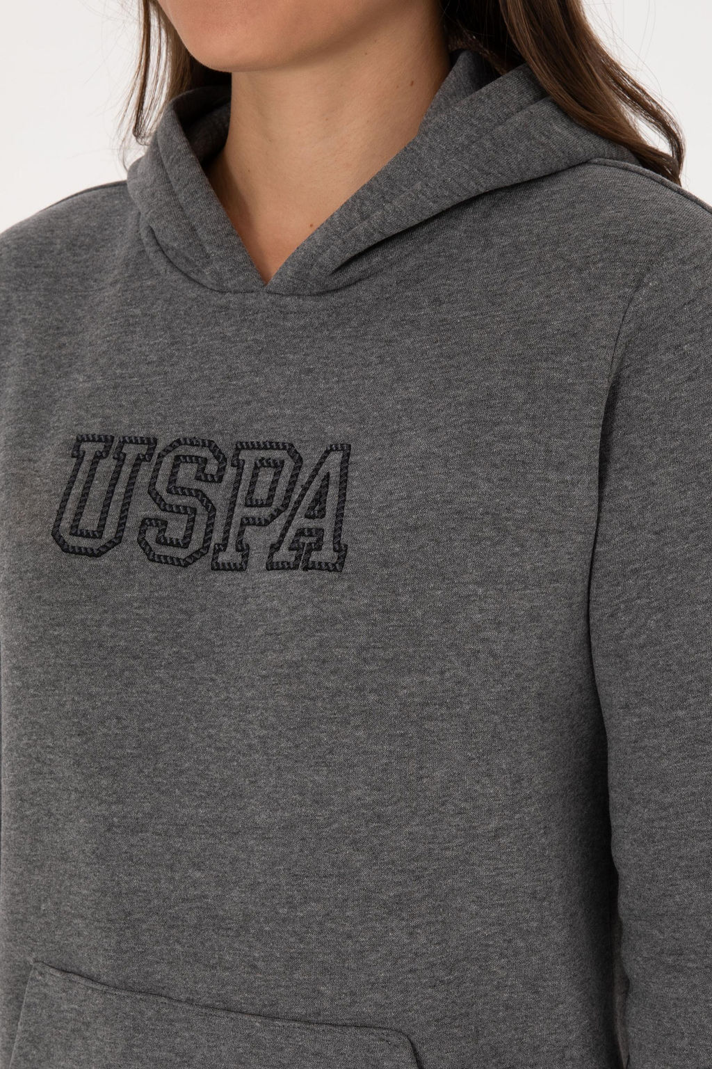 Kad_n Antrasit Melanj Basic Sweatshirt Sepette S_rpriz _ndirim - U.s. polo assn фото 7